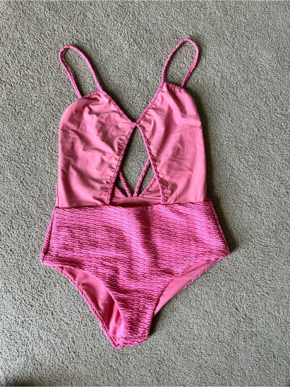 Maje Pink One-Piece Swimsuit with Front Cutout
